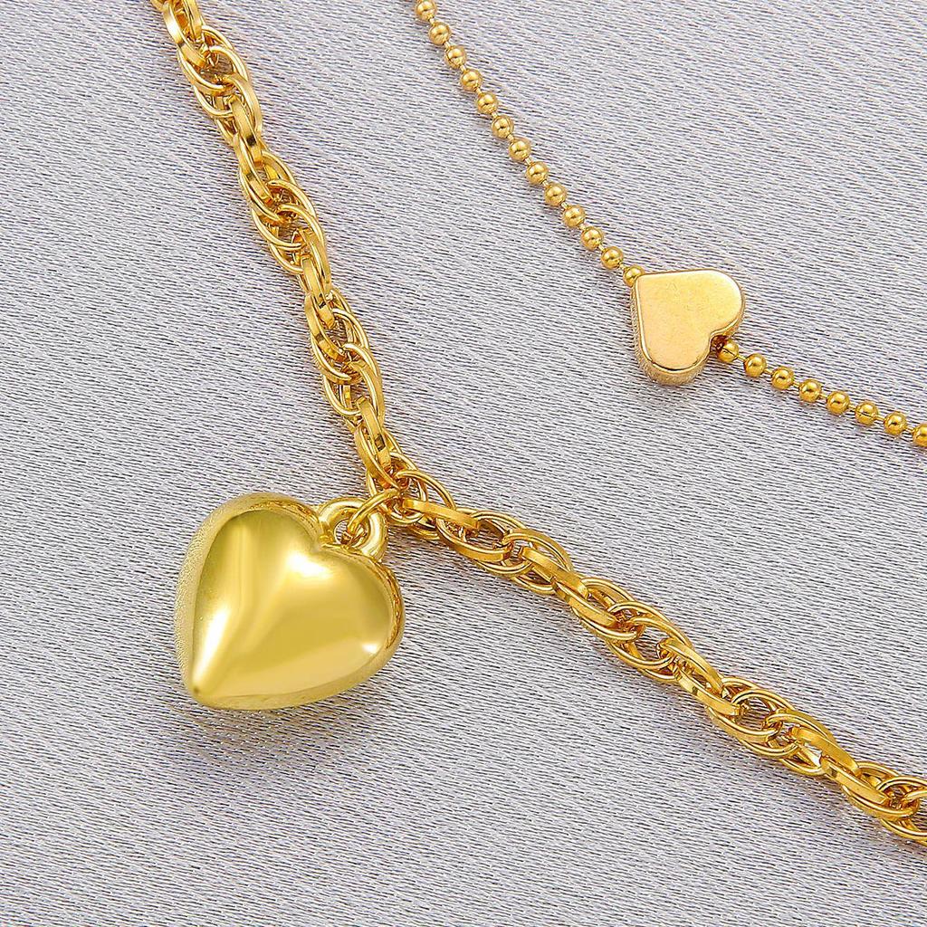 European & American Retro Letter Butterfly Pendant Multi-Layer Beach Anklet Set