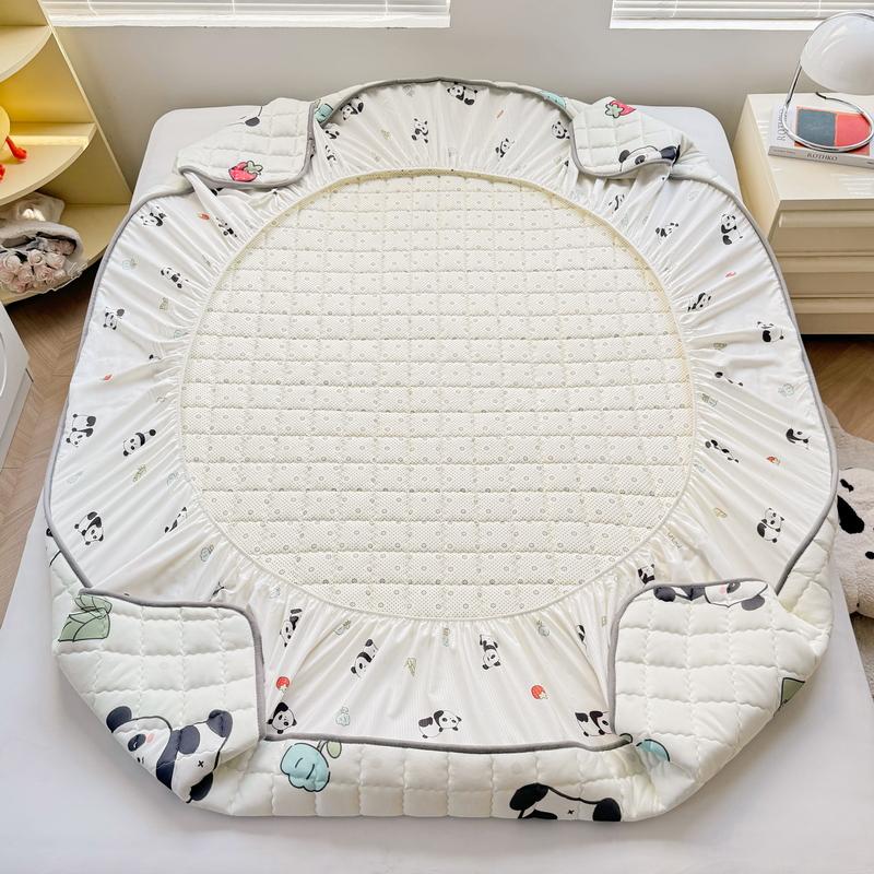 Thick Mattress Cover Cartoon Style Bedspread Quilted Bed Cover for Home Adults Kids Bed Linen fundas de colchón (No Pillowcase)