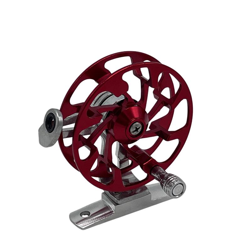 Metal Fishing Fly Reel HF 50 65 3BBS Saltwater Fishing Reels Light Weight Fishing Tackle Accessories красный