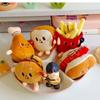 Hamburg Hot Dog Chicken Thighs Plush Pendant Small Doll Grabber Doll School Bag Pendant Keychain Mini