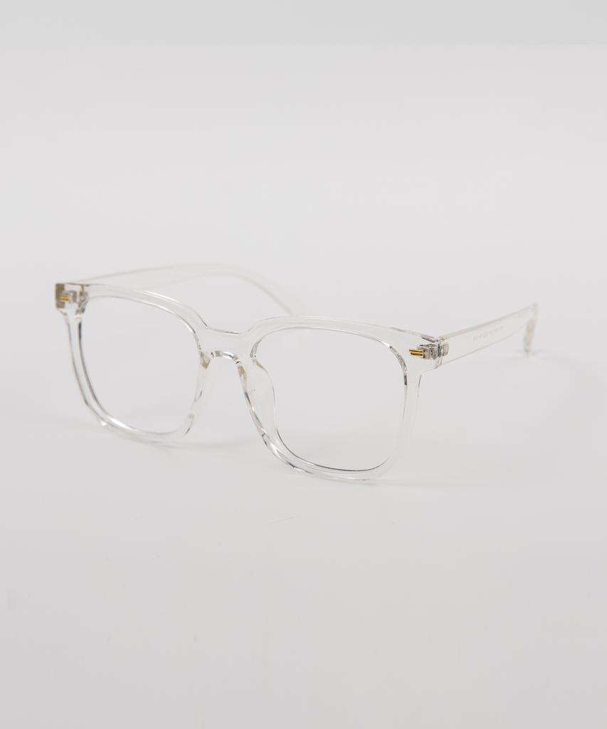 Eseubika Asa-C02 Transparent Horn-Rimmed Glasses Blue Light Blocking