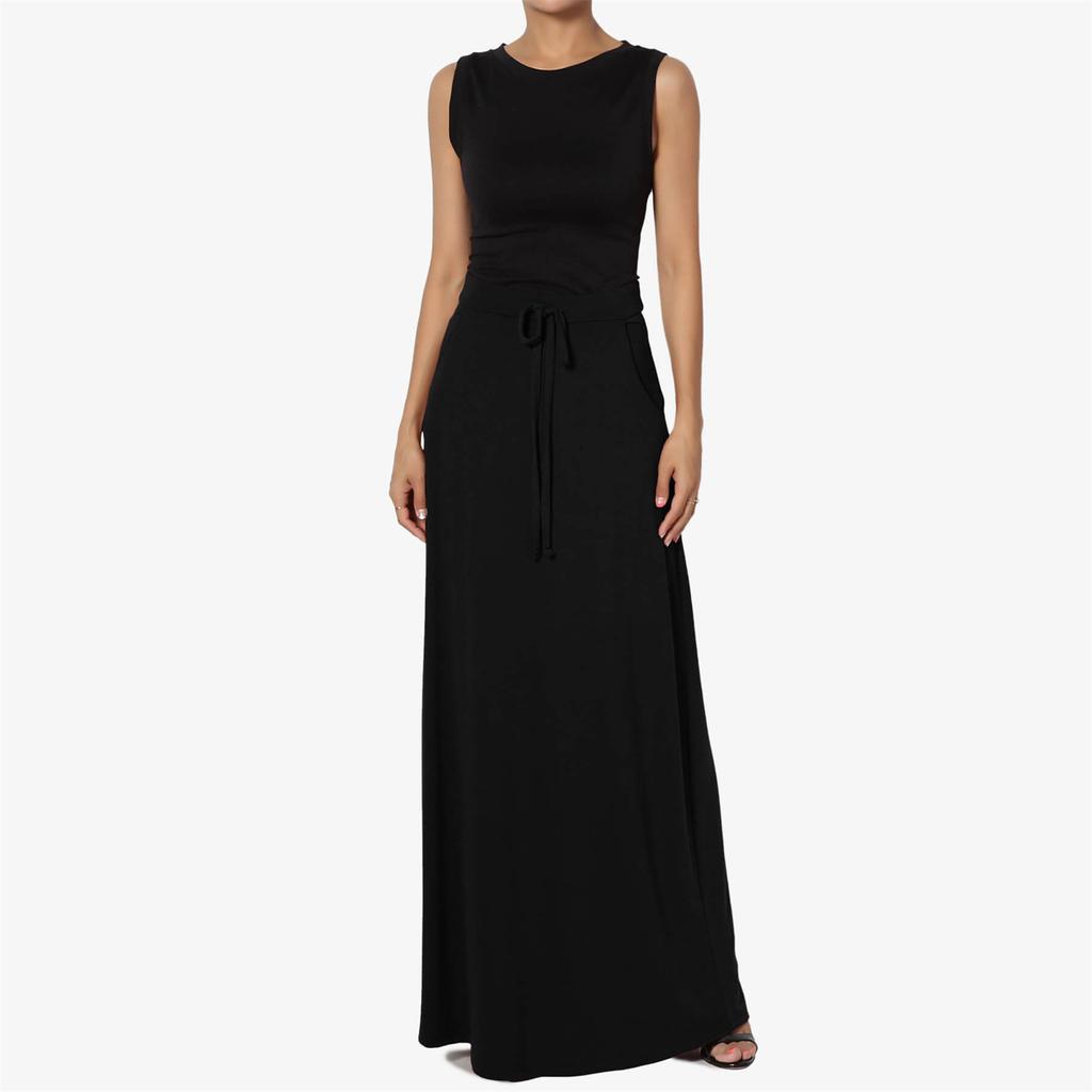 Damen Freizeit Kordelzug Tunika Einfarbig Mode Mittlere Taille A-Linien Kleid