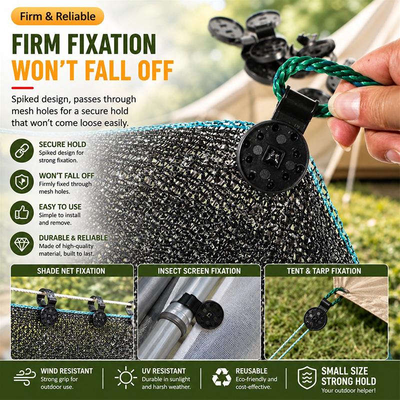Shade Net Fixing Clips Durable Reusable Plastic Easy Install Weatherproof for Garden Patio Outdoor Greenhouse Use