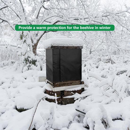 Windproof 600D Oxford Cloth Honeycomb Winter Protective Cover Cozy Faux Pearl Cotton Middle Warm Bee Hive Insulation Wrap