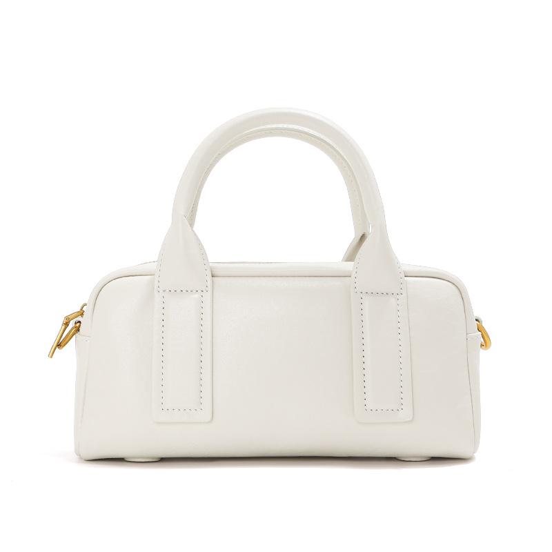 

Poet Style Handmade Cowhide Top Layer Leather Womens Bag Retro Handbag Preserved Ball Bag Single Leather Decoration Small Square Bag 25x8x12cm білий