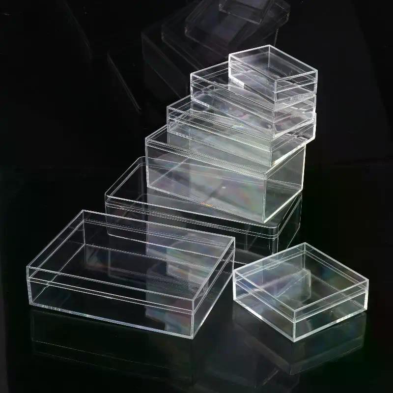 Thickened Rectangular Acrylic Storage Box High Transparency Food Gift Packaging Plant Landscaping Transparent Box
