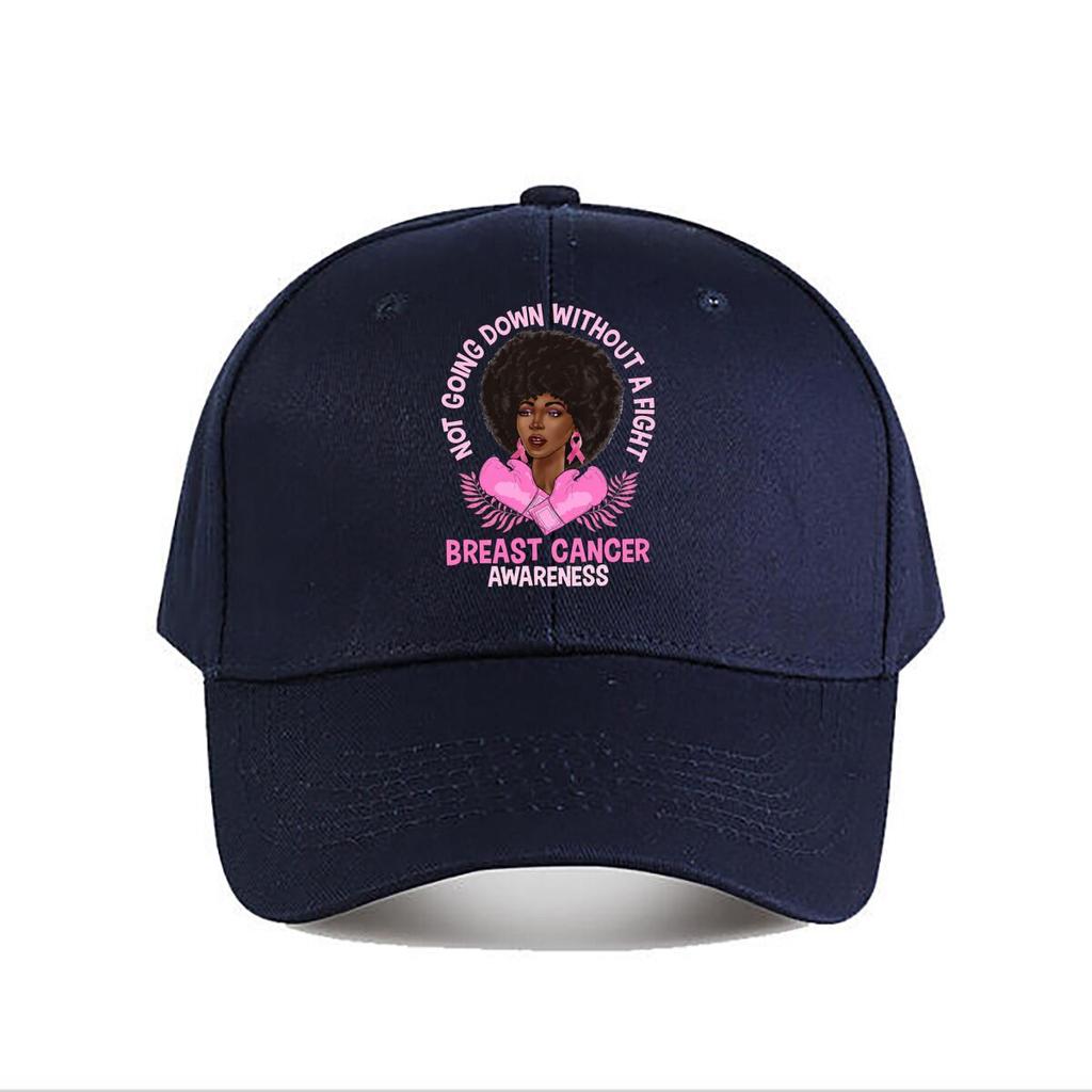 Breast Cancer Awareness Fight Graphic Baseball Cap Fashion Unisex Sunhat Womens Outdoor Sports