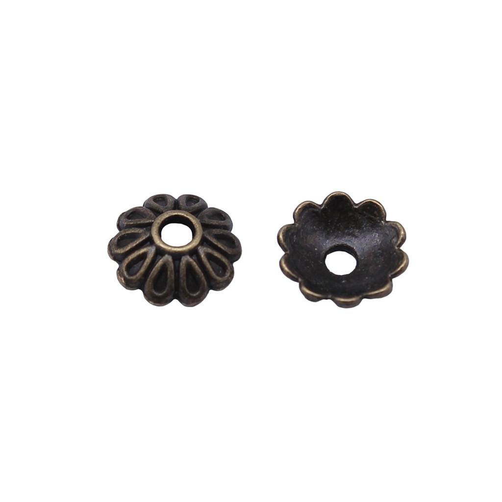 Multi Color Swirl Flower Bead Caps Spacer Beads For Jewelry Making Components