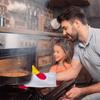 Heat Resistant Oven Mitts Pots Holder Rooster Shaped Baking Cooking BBQ Mitt Non-woven Fabric Material for Kitchen Oven