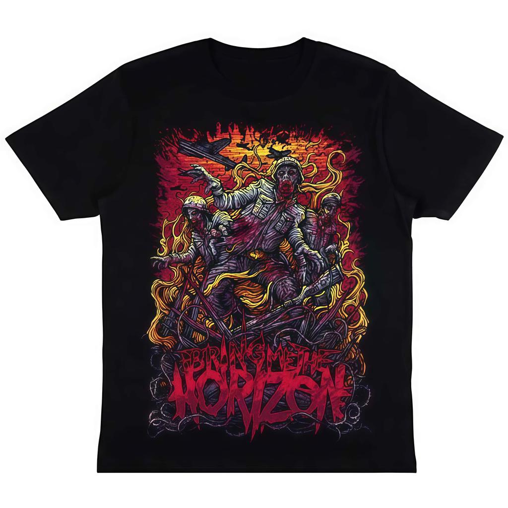BMTH Festival Gig Top Band Tshirt Bring Me The Horizon TShirt 2026 Summer Unisex Unisex 100Cotton Street Wear Y2K Unisex Tshirt