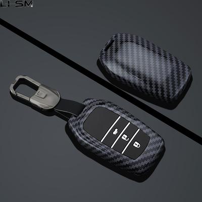 Abs Carbon Fiber Car Key Case Cover - For Toyota Rav4, Camry, Highlander, Prado, Corolla, Crown (Remote Key Compatible)