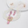 Charm Rhinestone Necklace Earrings Imitation Choker Necklace Set Pearl Multilayer Necklace  Party