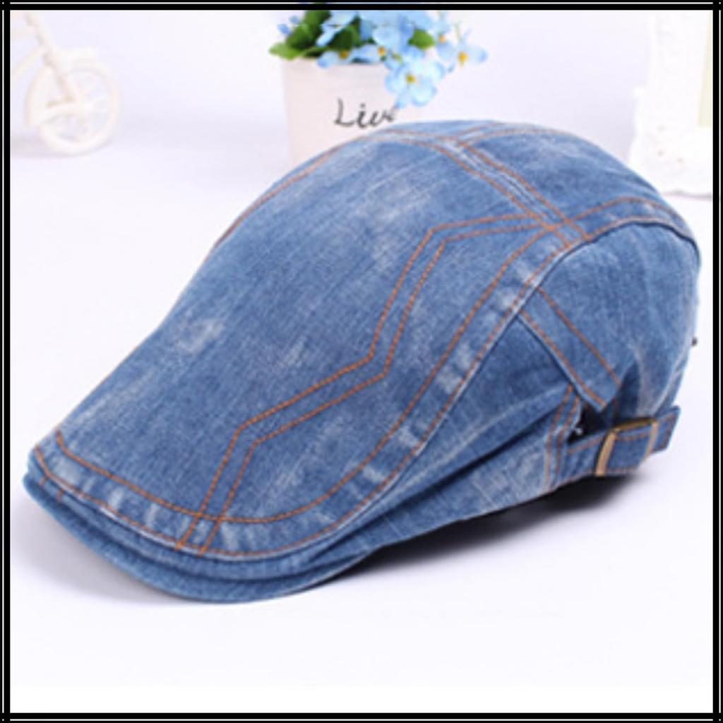 White Fang Denim Hunting Street for Men and CZ851 Hat, Cap, Casual, Style, Stylish, Women, (Blue)