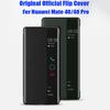 Official Original Smart View Call ID Leather Flip Cover Case for HUAWEI Mate 50 40 Pro Plus Mate 30 Pro P20 P30 P40 P50 Pro
