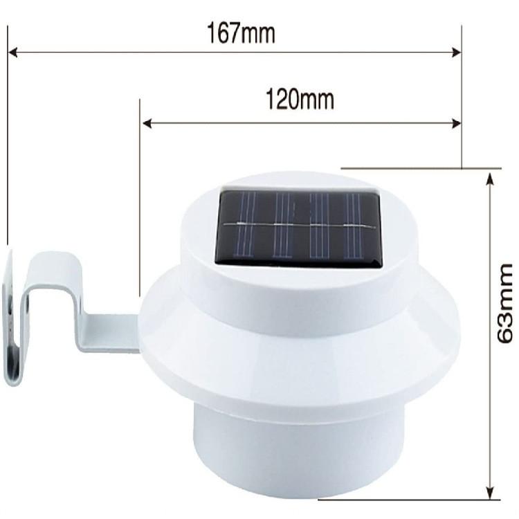 

Solar Outdoor Fence Light With Waterproof Led For Garden Pathway Illumination WhiteShellWarmLight