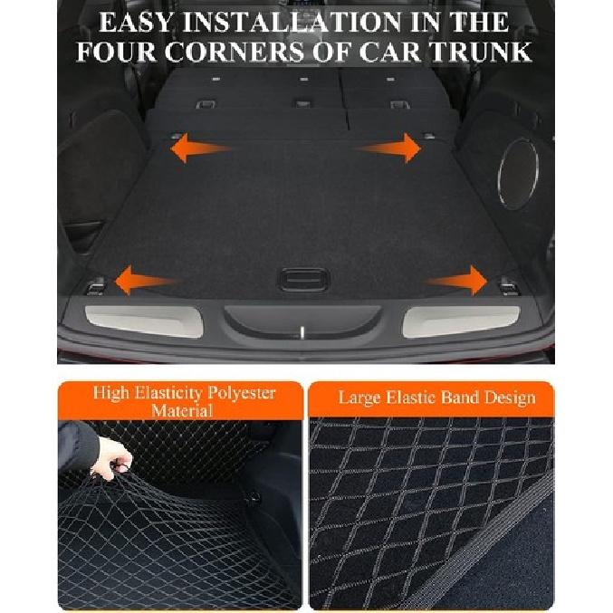 Cargo Elastic Net, Car Organizer 28"x24" Stretch to 56"x48", Heavy Duty with