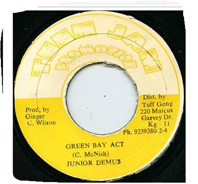 7inch Record JUNIOR DEMUS / SPROUTIE RANKS - Green Bay Act / God A Come Again NONE Teen Jam Promot Jamaica Reggae, Ska & Dub Used