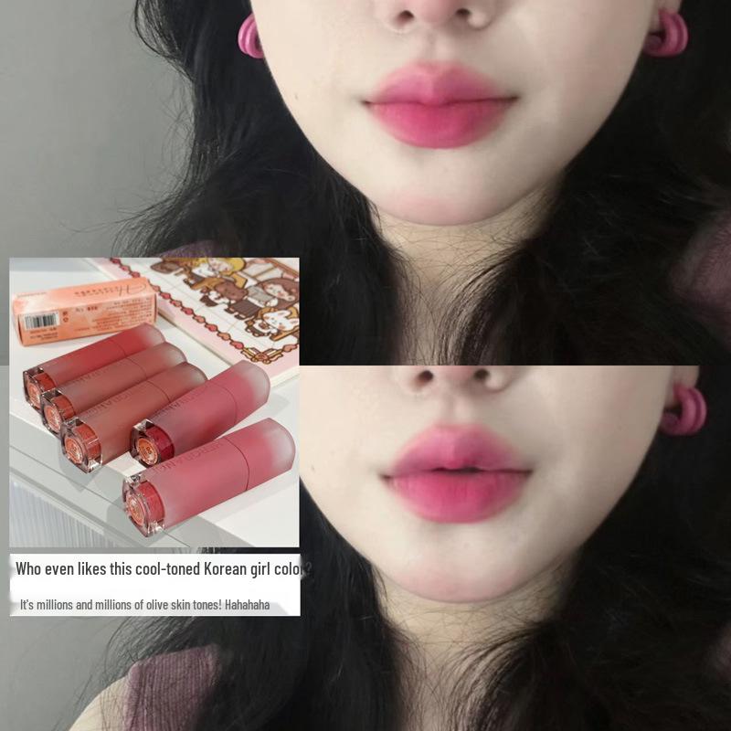 HERORANGE Matte Air Cheese Lip Glaze: Long-lasting, Highly Pigmented, Non-Transfer Soft Mist Lipstick for Women.