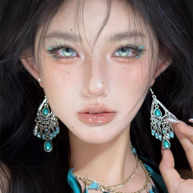 New Chinese Style Diamond-set Water Drop Fringed Ear Hook Fashion Ethnic Style Earrings Light Luxury High-end Sense Personality Temperament