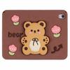 For iPad (2025)/10.9 (2022) Silicone Case Bear Kickstand Tulip Tablet Cover