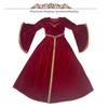 Evropské středověké královské kostýmní šaty s rozšířenými rukávy pro cosplay a jevištní vystoupení