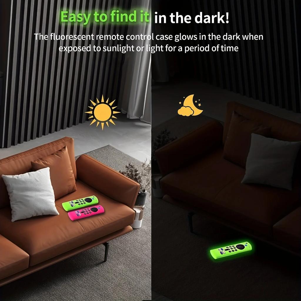 Silicone luminous remote control cover for Alexa Voice Remote (3rd Gen) L5B83G 2025 Release, Fire TV Stick 4K 2nd Gen  (2025)