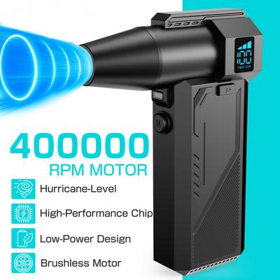 Handheld Turbo Jet Fan Portable 2025 Violent Fan High Speed Cleaning Blower Tool Type-C Charging Powerful Air Blower With Brush