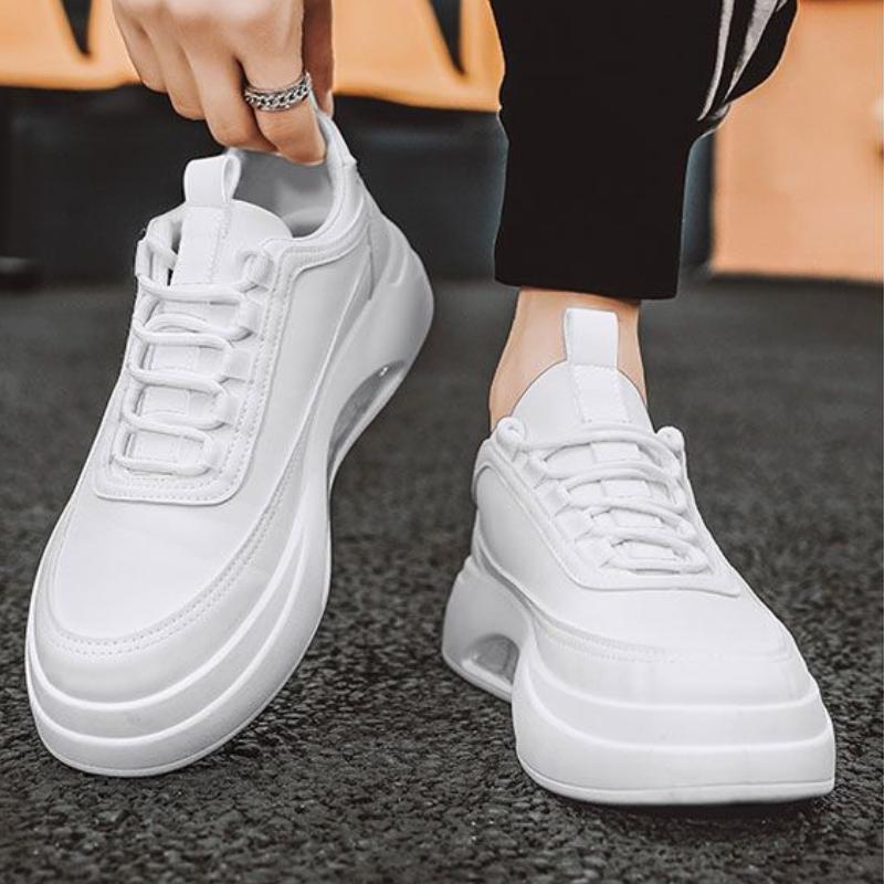 Fashion Men's Casual Sneakers Solid Colors Men Vulcanized Shoes Comfortable Cushioned Walking Shoes Non-slip New Tenis Masculino