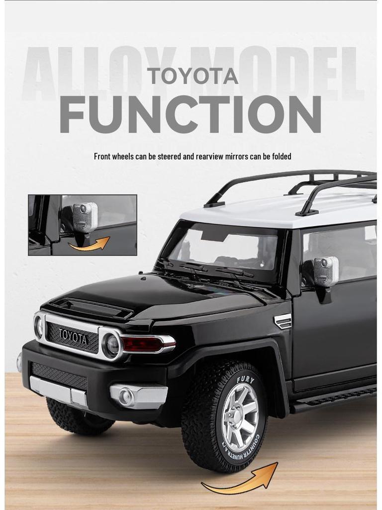 Toyota FJ Cruiser 1:24 Alloy Model Toy Car with Sound & Light Features