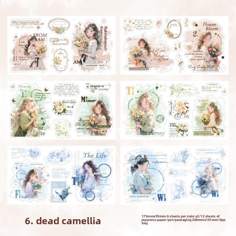 

Double Material Stier Pa Vintage Artistic Girl Scrapbooking Illustration Baund Decorative Paper Crts Busin Supp...