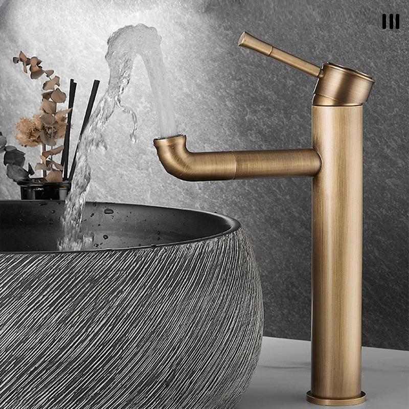 TLXT Antique Brass Basin Faucet