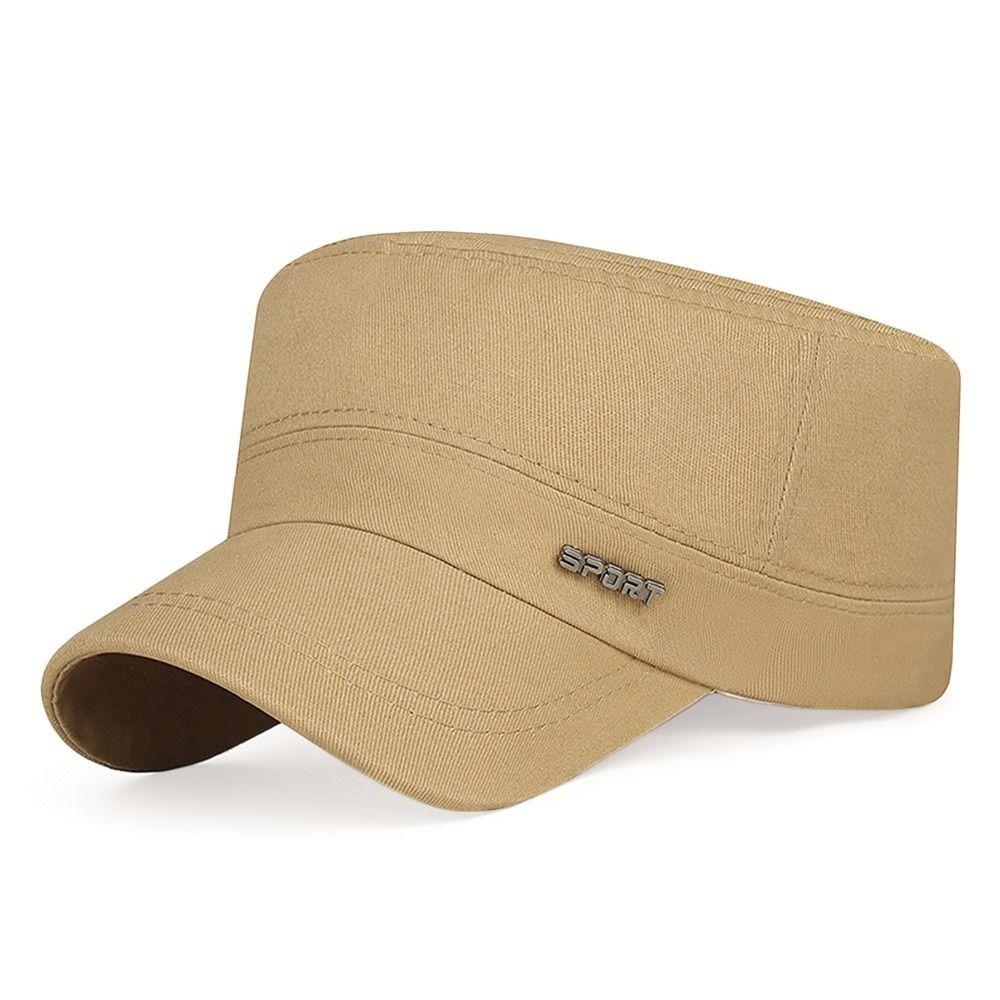

Casual Breathable Baseball Cap Adjustable Lightweight Flat Hat Sun Hat Men бежевий