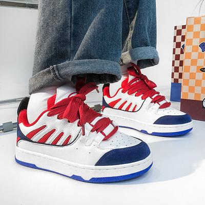 New Couple Skateboard Shoes Contrasting Colors and Light Board Shoes, Student Casual Trendy Shoes