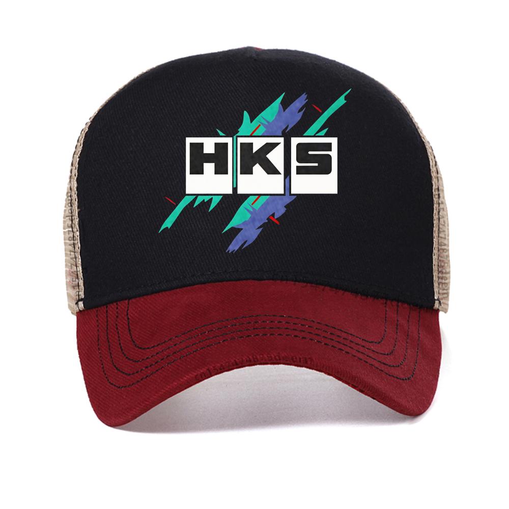 HKS lettet Pattern Trucker cap Limited HKS Power and Sportser Performance Baseball Cap Men Women Sun Hat Mesh Snapback Hats
