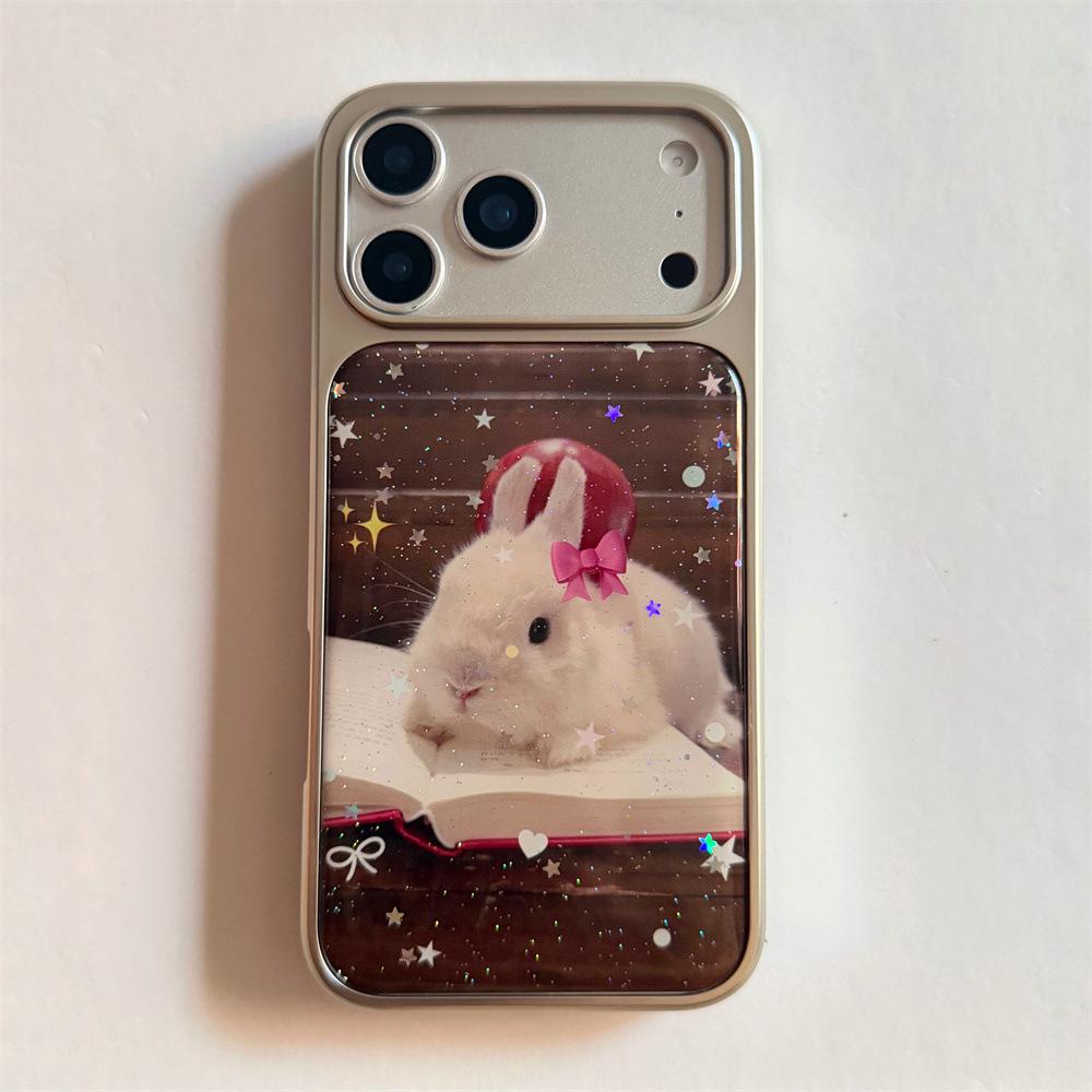 

Cartoon Glitter Rabbit Anti-Fall Phone Case for iPhone 15/16/17 PRO/MAX. 16 Pro Max