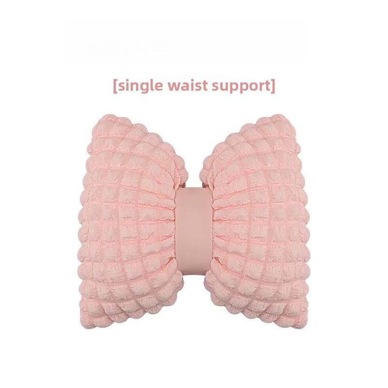Xiaomi Winter Warm Car Headrest Pillow Pink Plush Soft Lumbar Support Cushion with Bowknot Decoration for Women Girls Car Accessories
