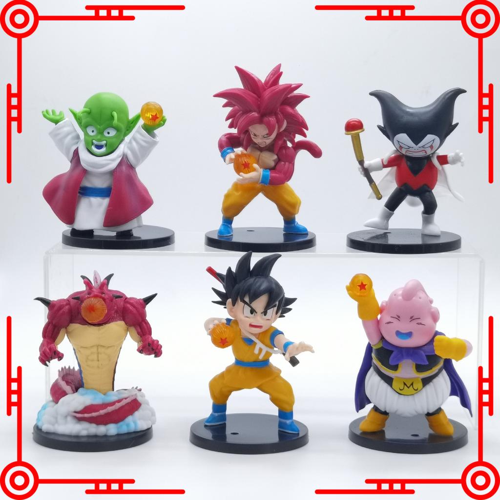 Perfecte Q-versie Bandai Dragon Ball: Set van beeldjes voor personages zoals Sun Wukong Vegeta Brolli Boo en Super Blauwe Vorm