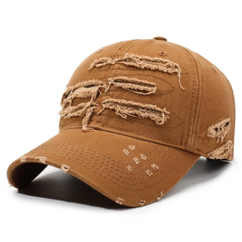 

Retro Hole Baseball Cap Women s Korean Version Deep Top Face Slimming Washed Duckbill Cap Hip Hop Cap Fashionable Caps Adjustable жёлтый