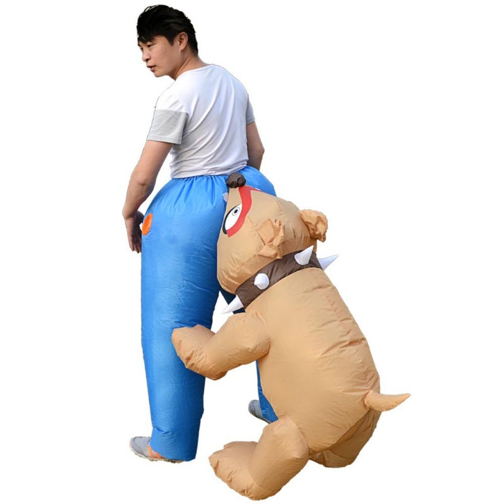Déguisement Gonflable Animal Mordant les Fesses de Chien pour Fête d'Halloween Tenue Gonflable Festive pour Animal avec Fonctionnalité de Morsure aux Fesses