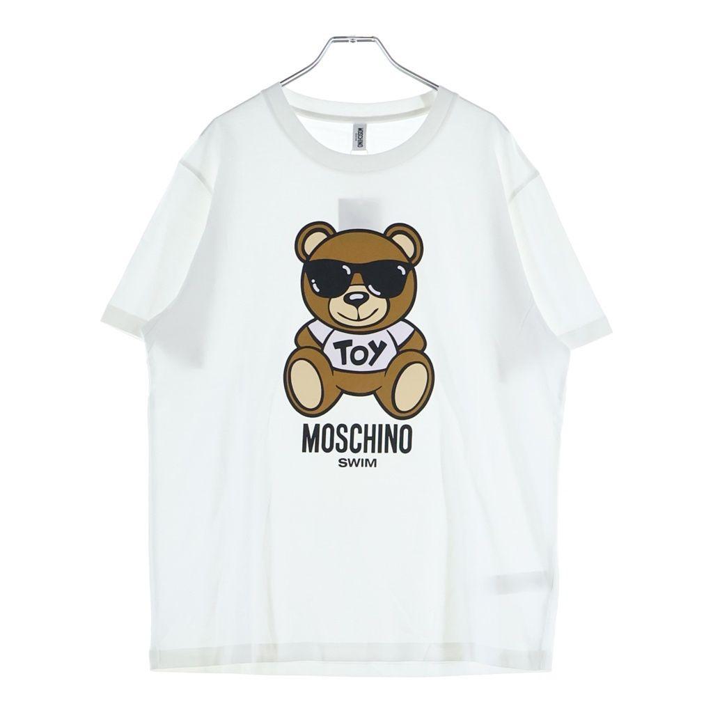 Used MOSCHINO Bear T-Shirt Sunglasses Bear Short Sleeve T-Shirt White