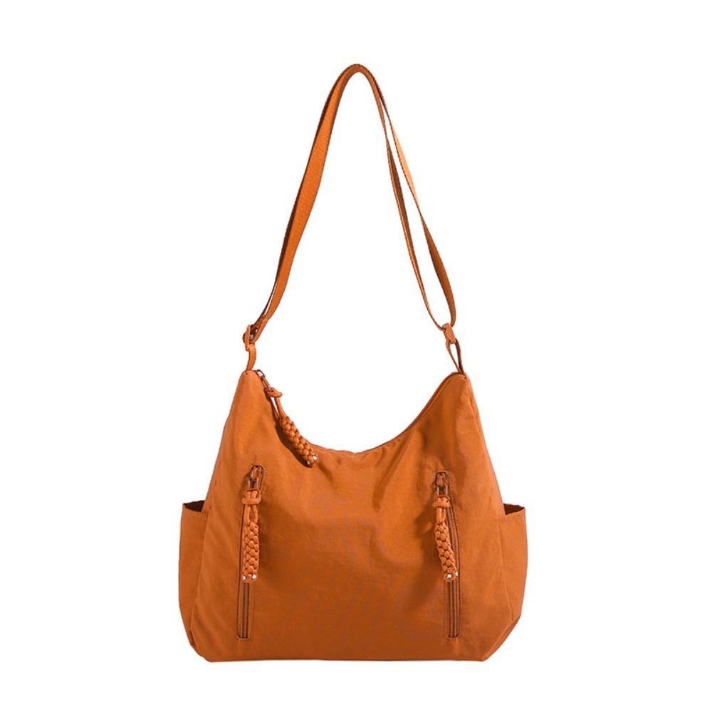 

Korean Style Oxford Cloth Crossbody Bag Multi-Pocket Woman Crescent Bag Single Shoulder Bag Women коричневый