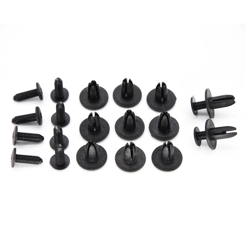 50PCS Car Fastener 6mm Auto Fasteners Rivets Clips Car Bumper Door Panel Fender Liner Clips Retainer for Universal Car