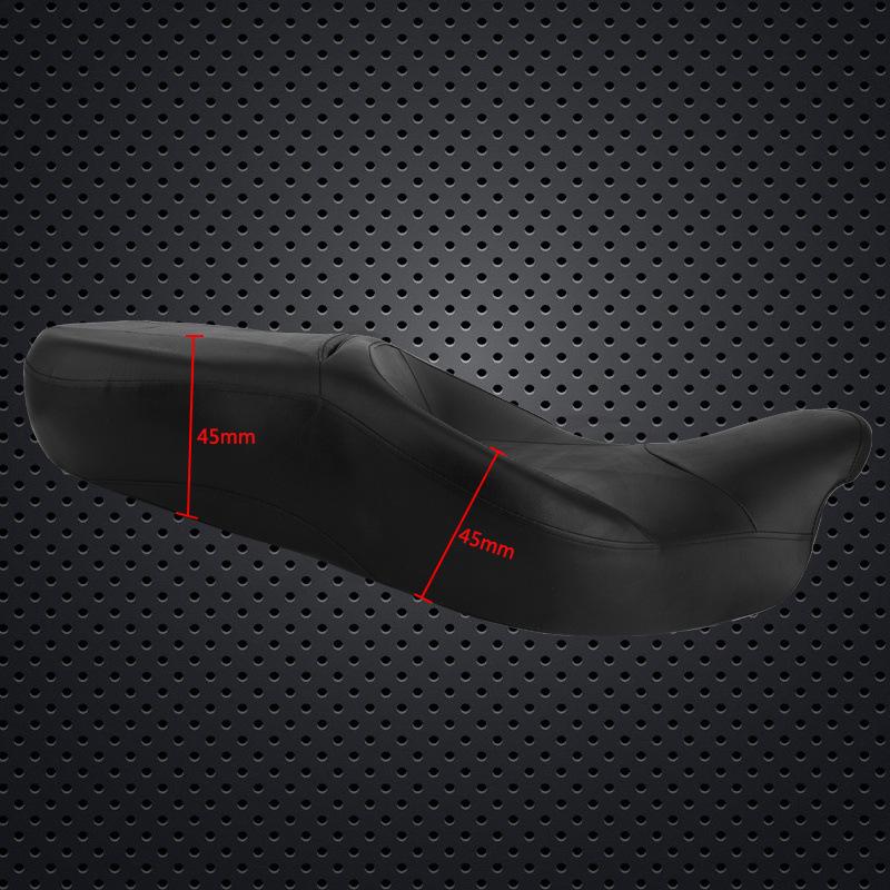 Integrated Luxury Leather Motorcycle Seat Cushion for Harley Glide (1996-2020)