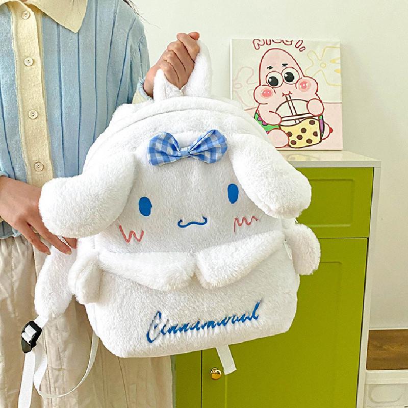 Adorable Cartoon Kuromi Backpack Large Capacity Stylish Jk Uniform Pudding Dog Design