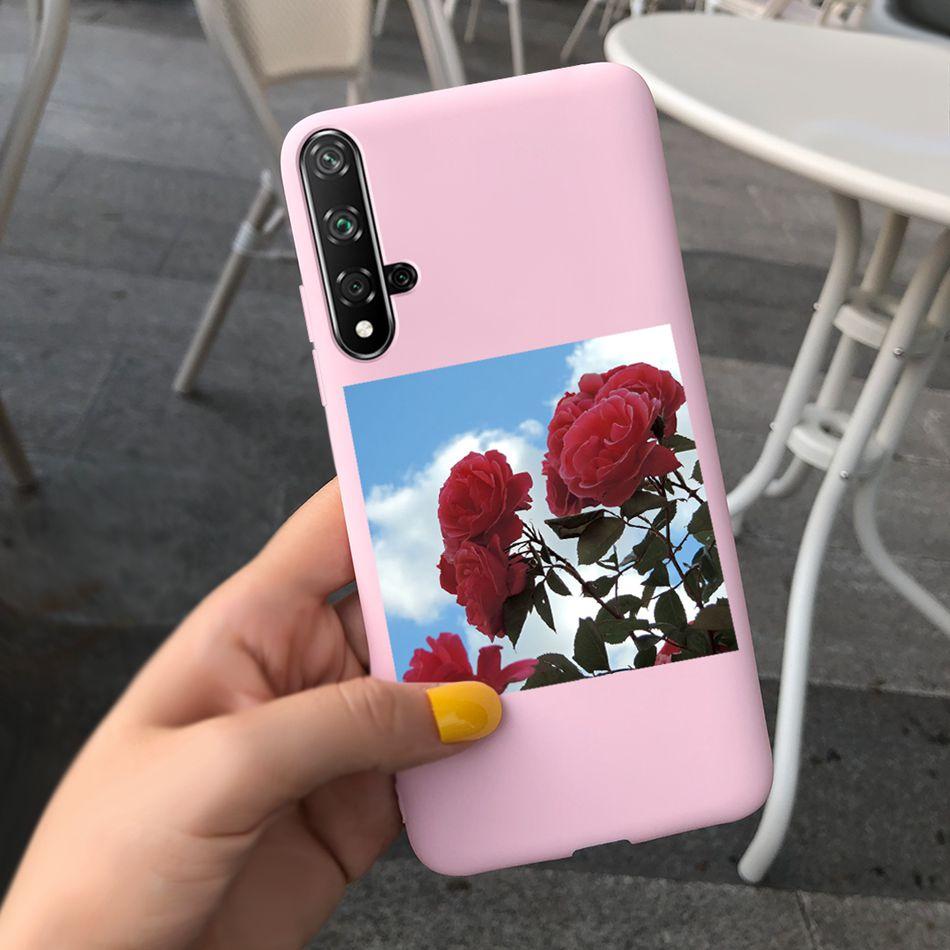 For Huawei Nova 5T Case Beautiful Girl Flower Phone Case For Huawei Nova5T YAL-L21 Soft Silicone Shockproof Back Cover Bumper