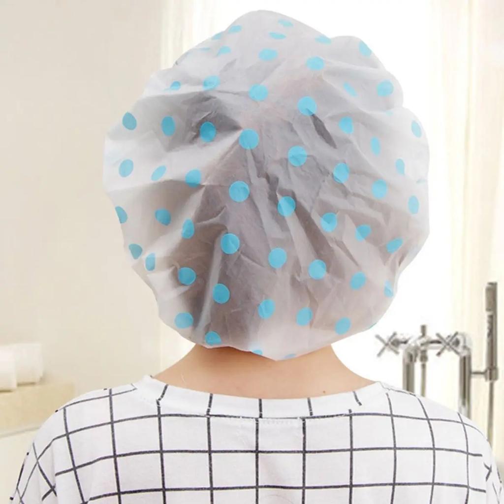 3/6/9 Pcs Colour  Shower Caps, Multi-Purpose Thickening Elastic Bath Cap Plastic Waterproof  Home Use  Bathroom Accessories