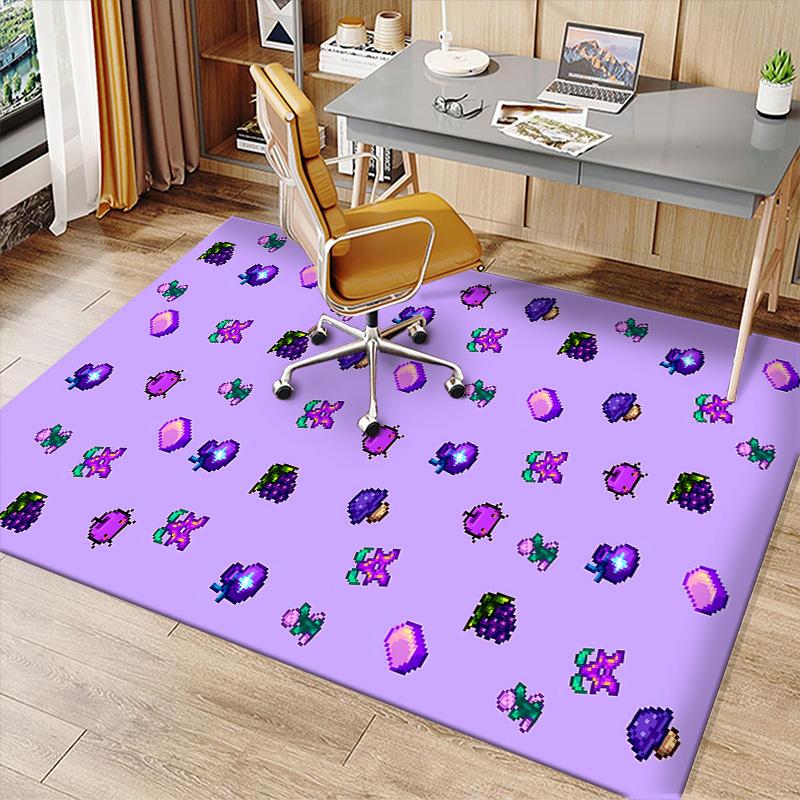 Spiel Stardew Valley Bedruckter Saugfähiger Waschbarer Teppich, Rutschfeste Badezimmerteppiche, Küchenteppiche, Yogamatte, Eingangsbereich Wohnzimmer, Camping-Picknickteppiche