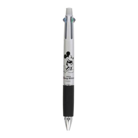Mickey Mouse Ballpoint Pen Mechanical Pencil Jetstream Pen Disney Merchandise Souvenir Disney Resort (Silver) & [Tokyo Exclusive]