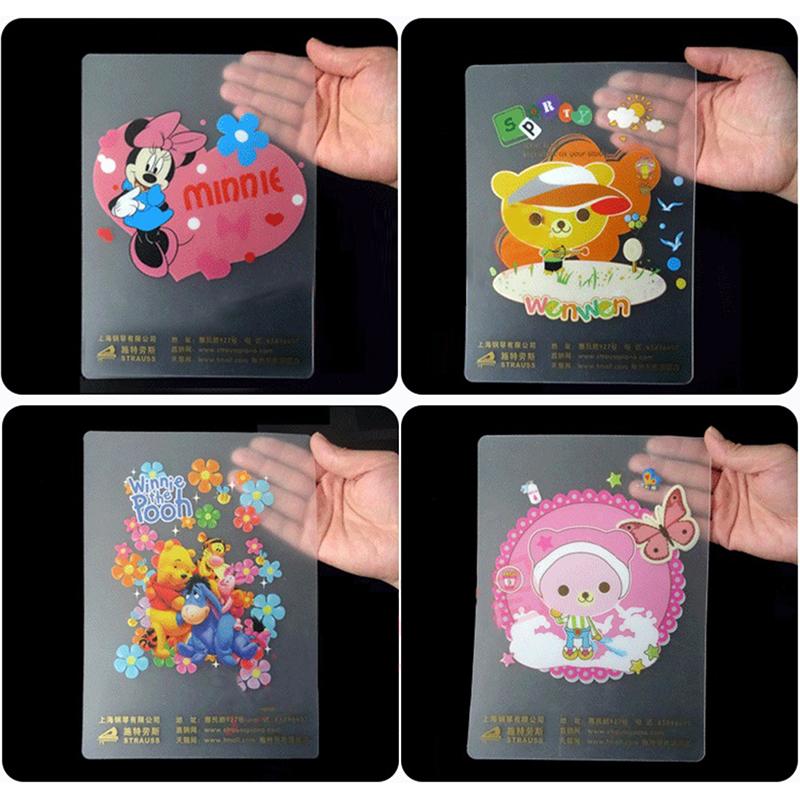 Carte de vizită transparentă goală de 10 bucăți, rezistentă la apă, pentru rechizite de birou școlare