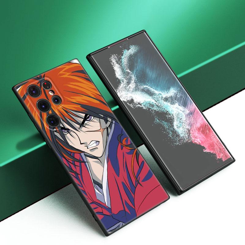 Rurouni Kenshin Anime Black Silicone Phone Case For Samsung Galaxy S23 S21 S20 FE S24 S22 Ultra S10E S10 S9 S8 Plus